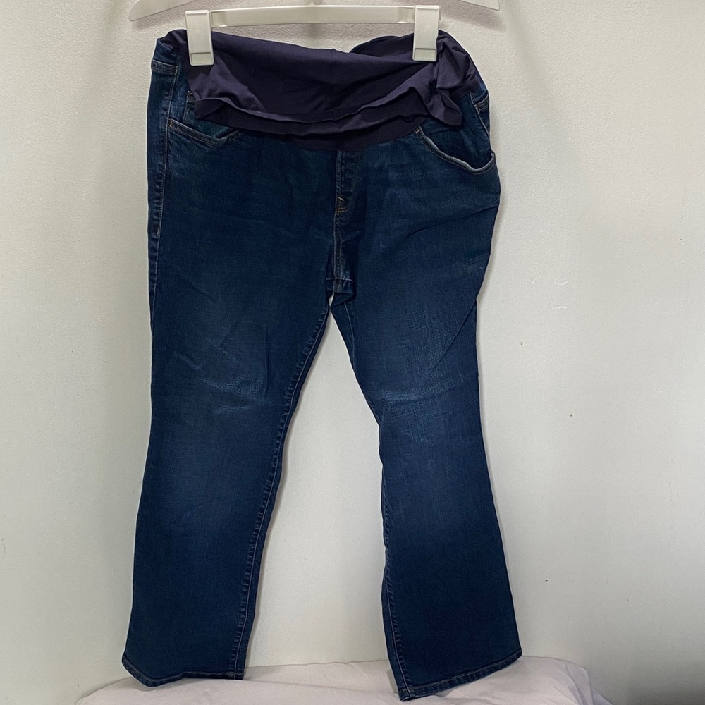 Old Navy Dark Blue Maternity Flare Jeans